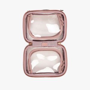 Calpak Small Clear Cosmetics Case Mauve-like new!